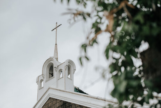 church steeple with cross