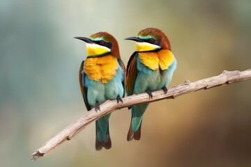 Obraz premium bee eater perched on branch