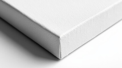 White canvas corner on a clean surface, ideal for art projects or photography backgrounds