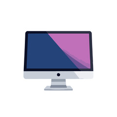 Simplified Computer Monitor Illustration 