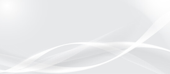 Elegant White Abstract Wave Background