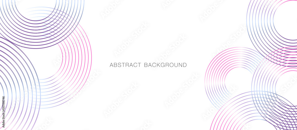 Poster Minimal Abstract Background with Gradient Circular Lines