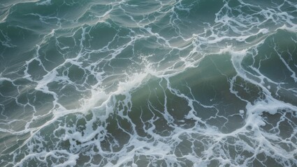 Serene View of Gentle Ocean Waves and Sunlight Reflections in a Calm Seascape