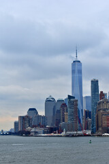 Naklejka premium Manhattan am Hudson River