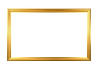 Gold Picture Frame on Isolated Background