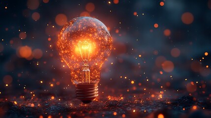 Concept glowing light bulb creative idea high resolution hd image