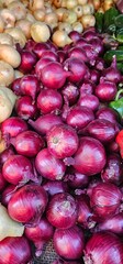 Fresh Onion Harvest: Red, Yellow, and Green