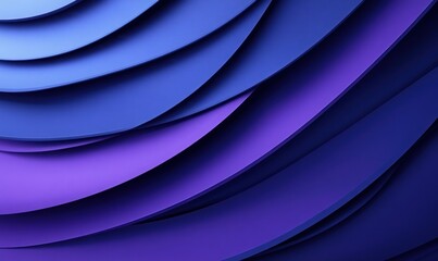 Obraz premium Abstract blue and purple layered curves.