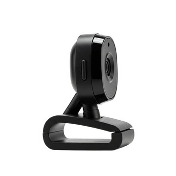 Modern 4K webcam offering high-definition video quality for online communication.