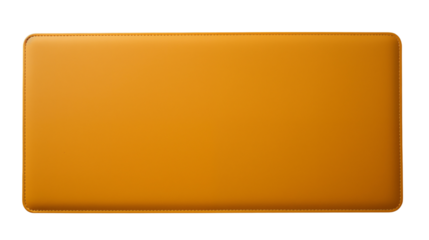 Mustard Yellow Leather Pad Elegant Desk Design, Soft Texture for Premium Office Themes, isolated on transparent background.