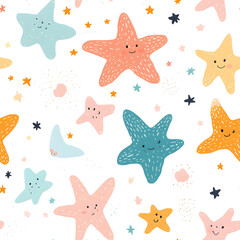 seamless background with stars