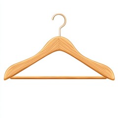 Wooden Clothes Hanger with Metal Hook for Wardrobe and Closet Organization in a Clean, Minimalist Style.