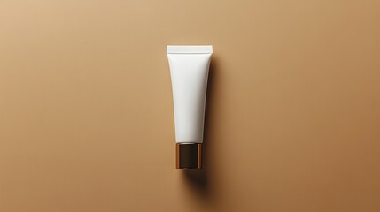 Cream Tube Mockup on Beige Background