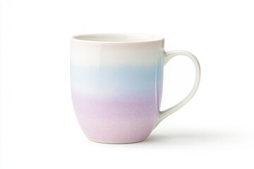 Elegant pastel gradient coffee mug on white background
