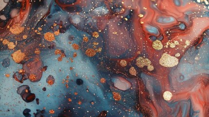 Alcohol ink and gold watercolor