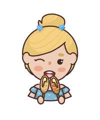 girl cute candy ice cream blonde eating 