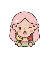 girl cute candy ice cream kulkul pink 