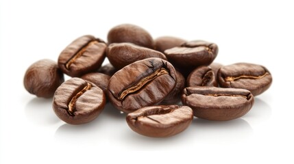 Naklejka premium Roasted Coffee Beans: Aromatic and Rich
