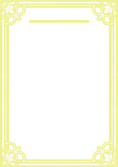 Frame [Letter02] Yellow * Portrait