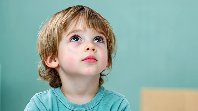 Young Child with Apraxia Receiving Assistance in a Calm Setting, Highlighting Early Childhood Development Support and Therapy Concepts