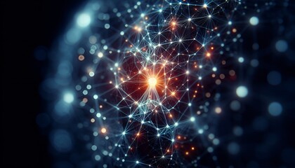 Fototapeta premium abstract light background with connections network 