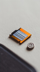 Top-Down View of Micro SD Card Depicting its Portability and High Storage Capacity