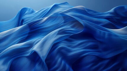 Obraz premium Colorful Wavy National Country Symbol Illustration with Blue and White Colors