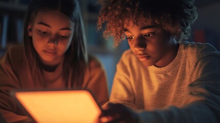 Engaged Students Exploring Technology in a Modern Classroom Setting