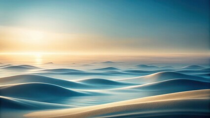 Obraz premium Serene Sandscapes at Sunrise A Breathtaking Vista of Rolling Dunes Bathed in Golden Light