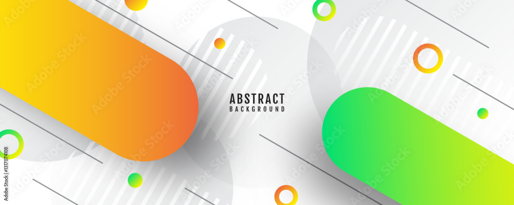 Poster 3d colorful abstract background overlap layer on bright space with rounded lines effect decoration. 