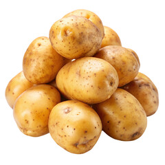 potatoes isolated on white background