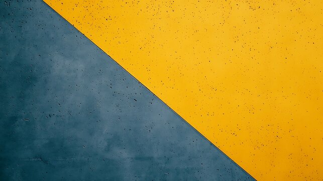 A vibrant image featuring a diagonal split of textured blue and yellow surfaces, creating a striking contrast.