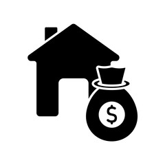 Icon a mortgage, isolated against a clean background.