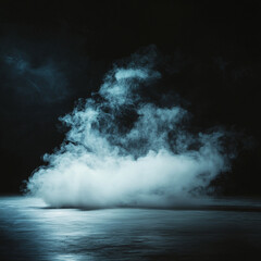 Obraz premium Ethereal smoke cloud on dark floor