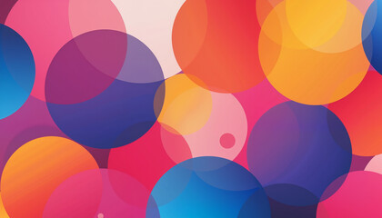 Vibrant abstract geometric pattern with colorful circles, artistic design