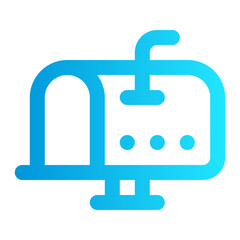 Obraz premium Icon Mail Box With Style Gradient