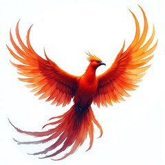 Majestic Phoenix in Flight: A Symbol of Rebirth and Renewal
