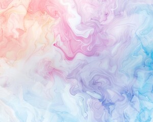 Obraz premium Gentle Pastel Colours Abstract Asymmetrical Feminine Pattern Featuring Soft Tie Dye Effect