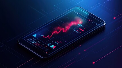 Smartphone Stock Market Data Display