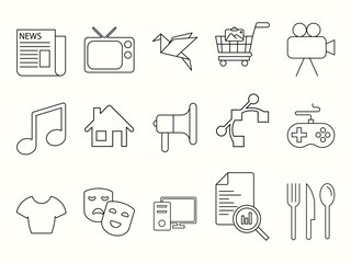 Creative Industry Essential Vector Icon Set