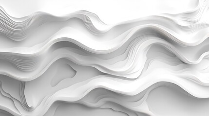 Fototapeta premium Abstract White Paper Waves Softly Undulating Light. AI Generated