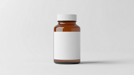 Blank Medicine Bottle on White Background