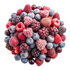blueberries and raspberries