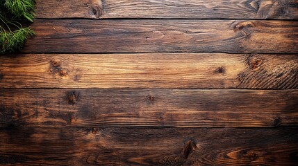 Fototapeta premium Rustic Dark Wood Background Warm Lighting. AI Generated