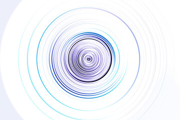 Abstract radial motion blur in blue and lilac tones on a white background.large and small circles. Background for modern graphic design and text, label design, textile, clothing or brochure.