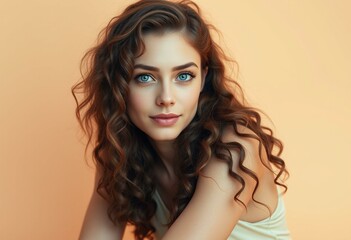 Fototapeta premium Photorealistic portrait of a female with soft natural light