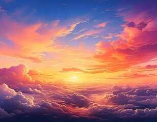 Fototapeta premium Dreamy Sky with Soft Clouds