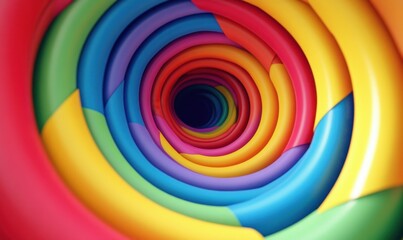 Colorful abstract spiral tunnel background for design projects