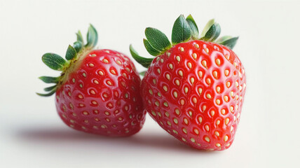 白背景のイチゴの写真