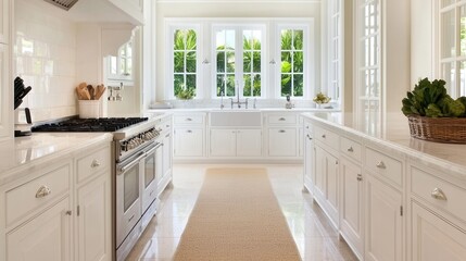 Bright and Airy Modern Kitchen with Large Windows and Natural Light